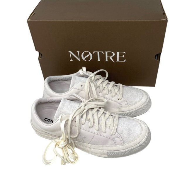 Converse One Star x NOTRE Low White Suede Canvas Women's Sneakers Custom A01630C - Picture 8 of 11